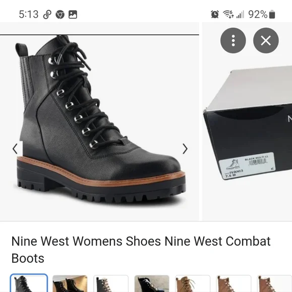 Nine West Combat boots - EUC!!!! Particularly perfect. 👌🏼 - Picture 2 of 7